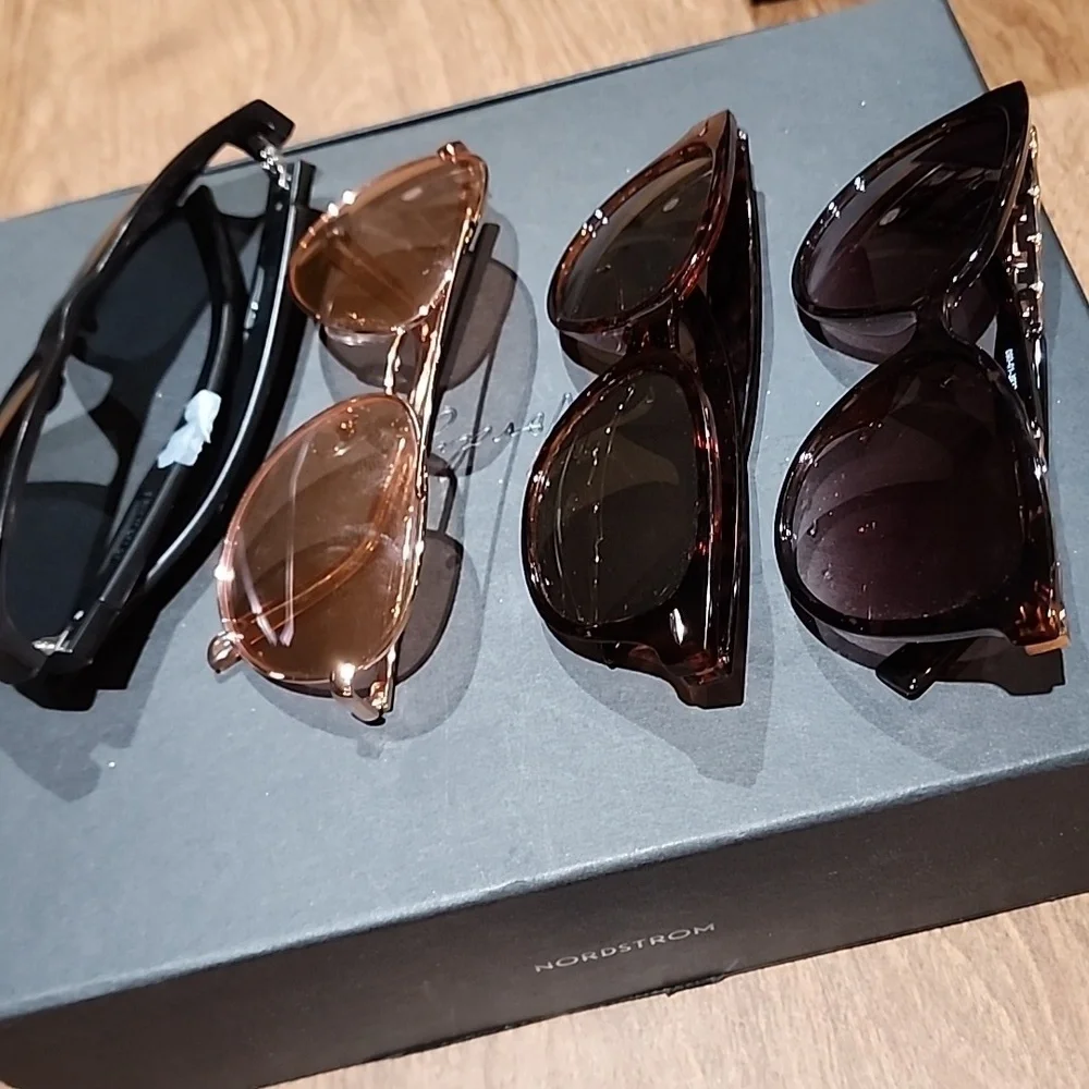 Bundle Stylish Sunglasses Set - Black and Brown